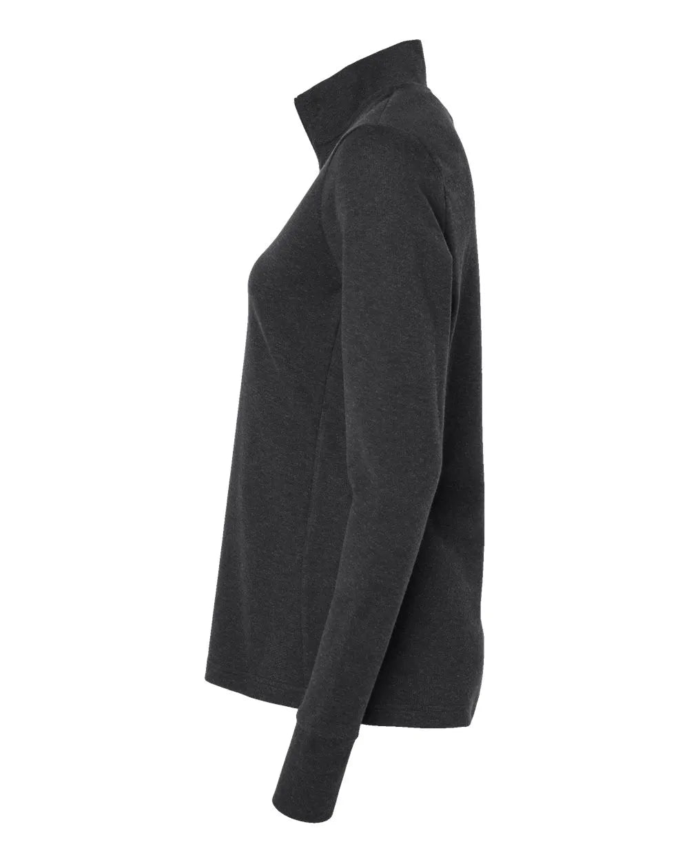 Women's 3-Stripes Quarter-Zip Sweater black melange_4