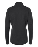 Women's 3-Stripes Quarter-Zip Sweater black melange_5
