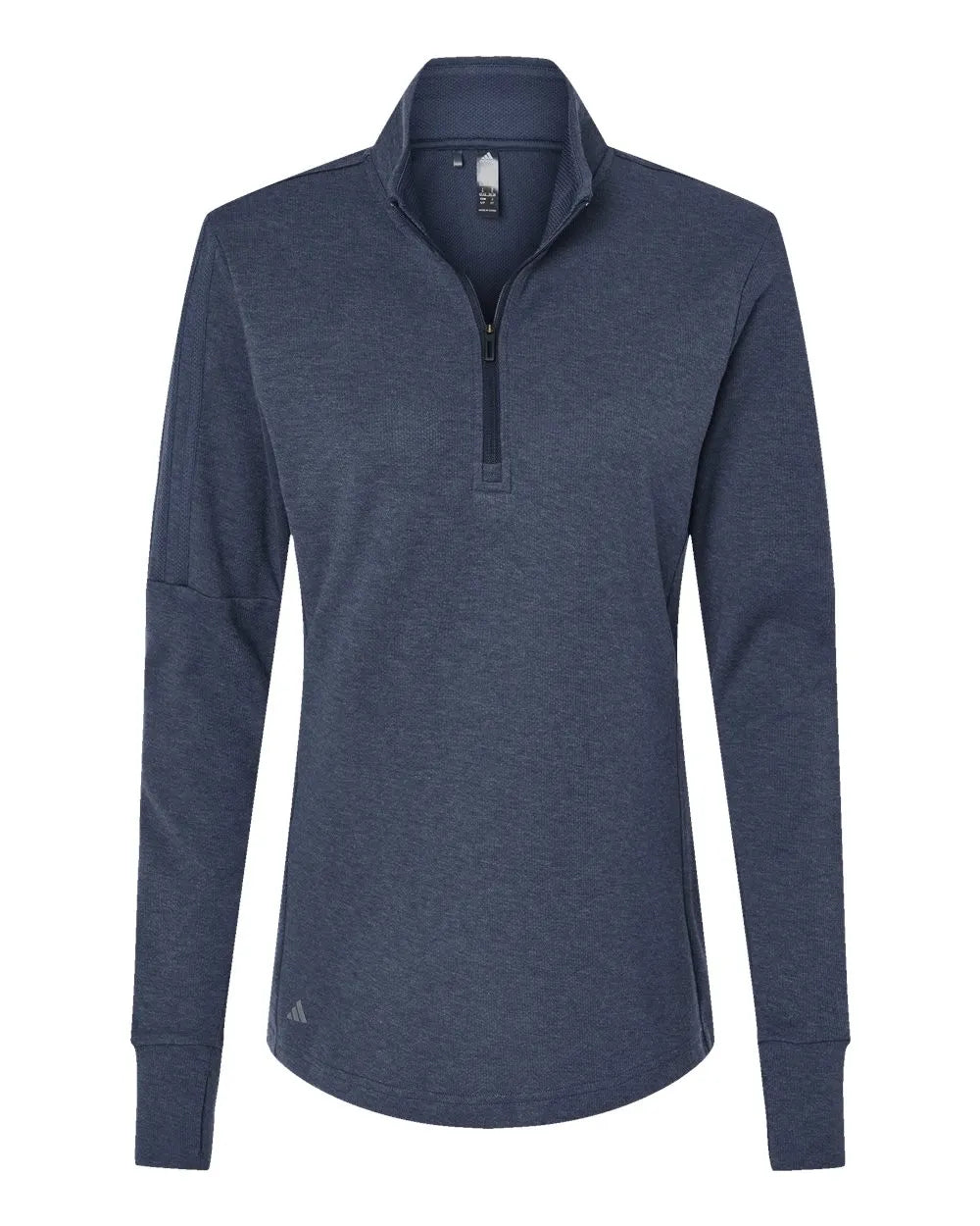 Women's 3-Stripes Quarter-Zip Sweater collegiate navy melange_3