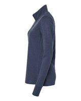 Women's 3-Stripes Quarter-Zip Sweater collegiate navy melange_4