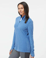 Women's 3-Stripes Quarter-Zip Sweater focus blue melange_1