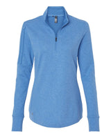 Women's 3-Stripes Quarter-Zip Sweater focus blue melange_3