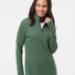 Women's 3-Stripes Quarter-Zip Sweater focus green oxide melange
