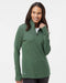 Women's 3-Stripes Quarter-Zip Sweater focus green oxide melange