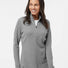 Women's 3-Stripes Quarter-Zip Sweater grey three melange