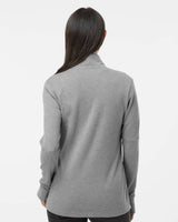 Women's 3-Stripes Quarter-Zip Sweater grey three melange_2