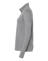 Women's 3-Stripes Quarter-Zip Sweater grey three melange_4