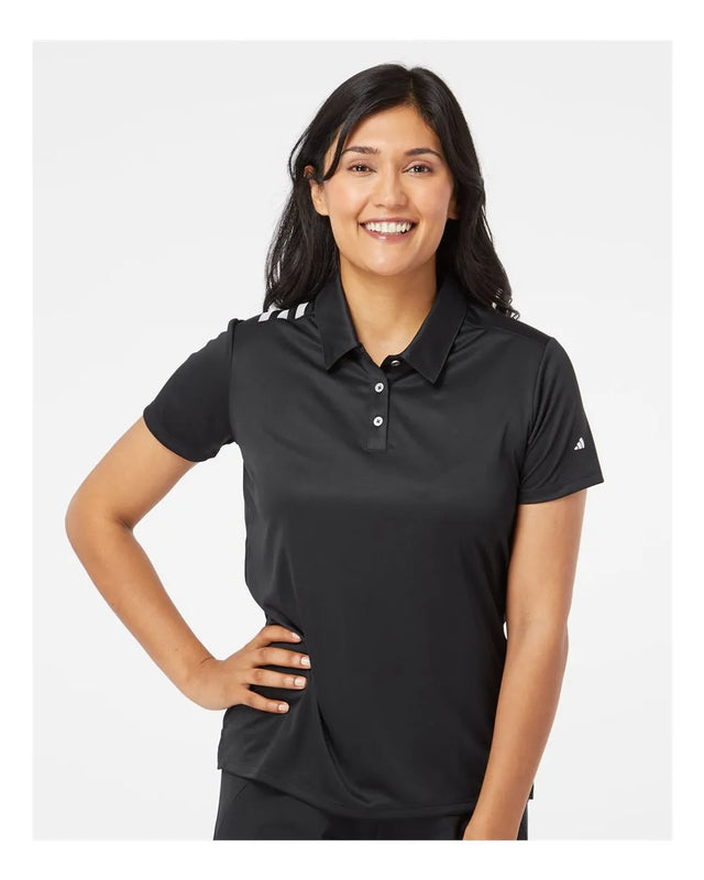 Women's 3-Stripes Shoulder Polo black/ white