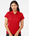 Women's Basic Polo Power Red/White