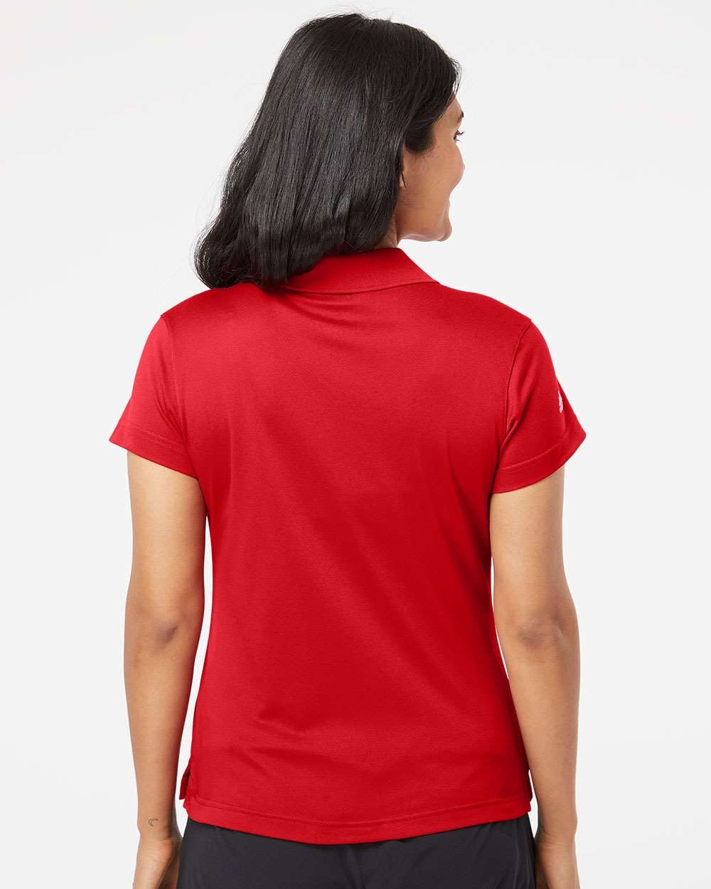 Women's Basic Polo Power Red/White_1