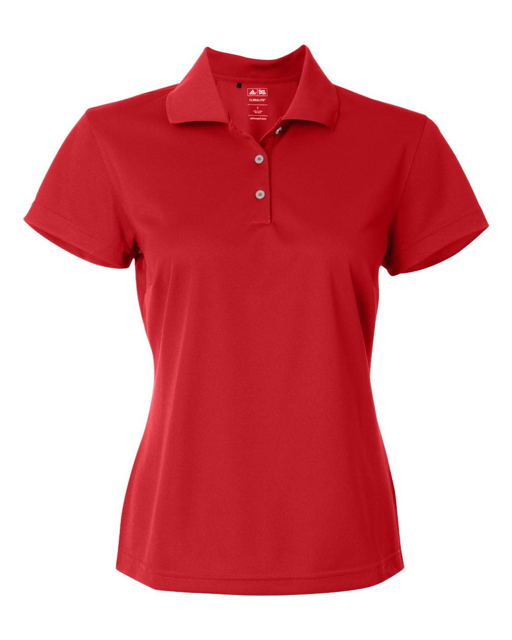 Women's Basic Polo Power Red/White_3