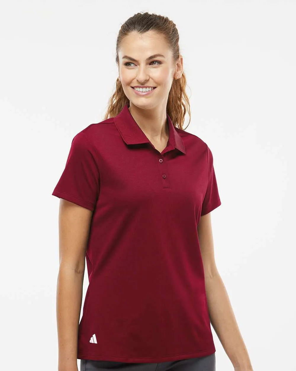 Women's Basic Sport Polo collegiate burgundy