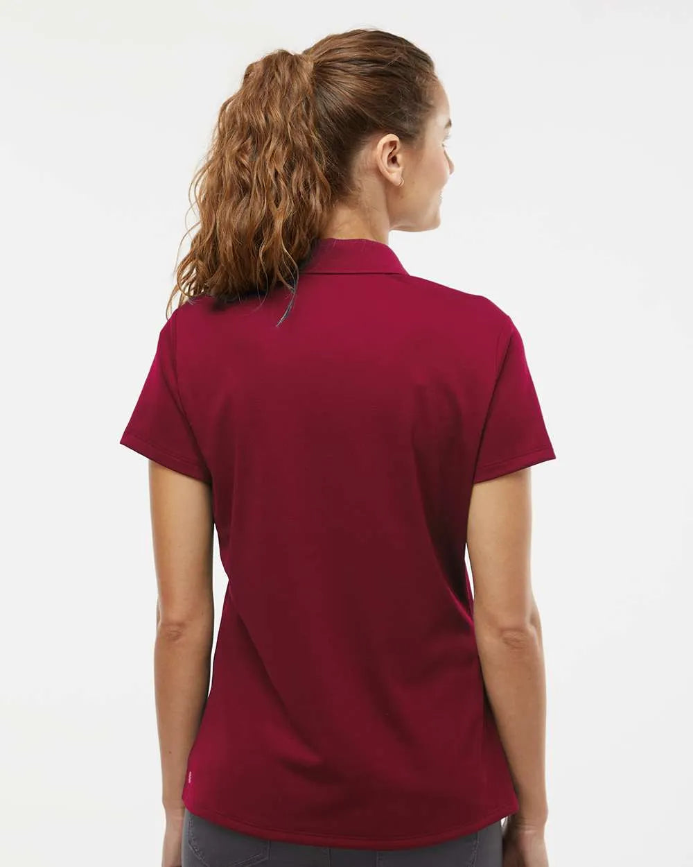 Women's Basic Sport Polo collegiate burgundy_2