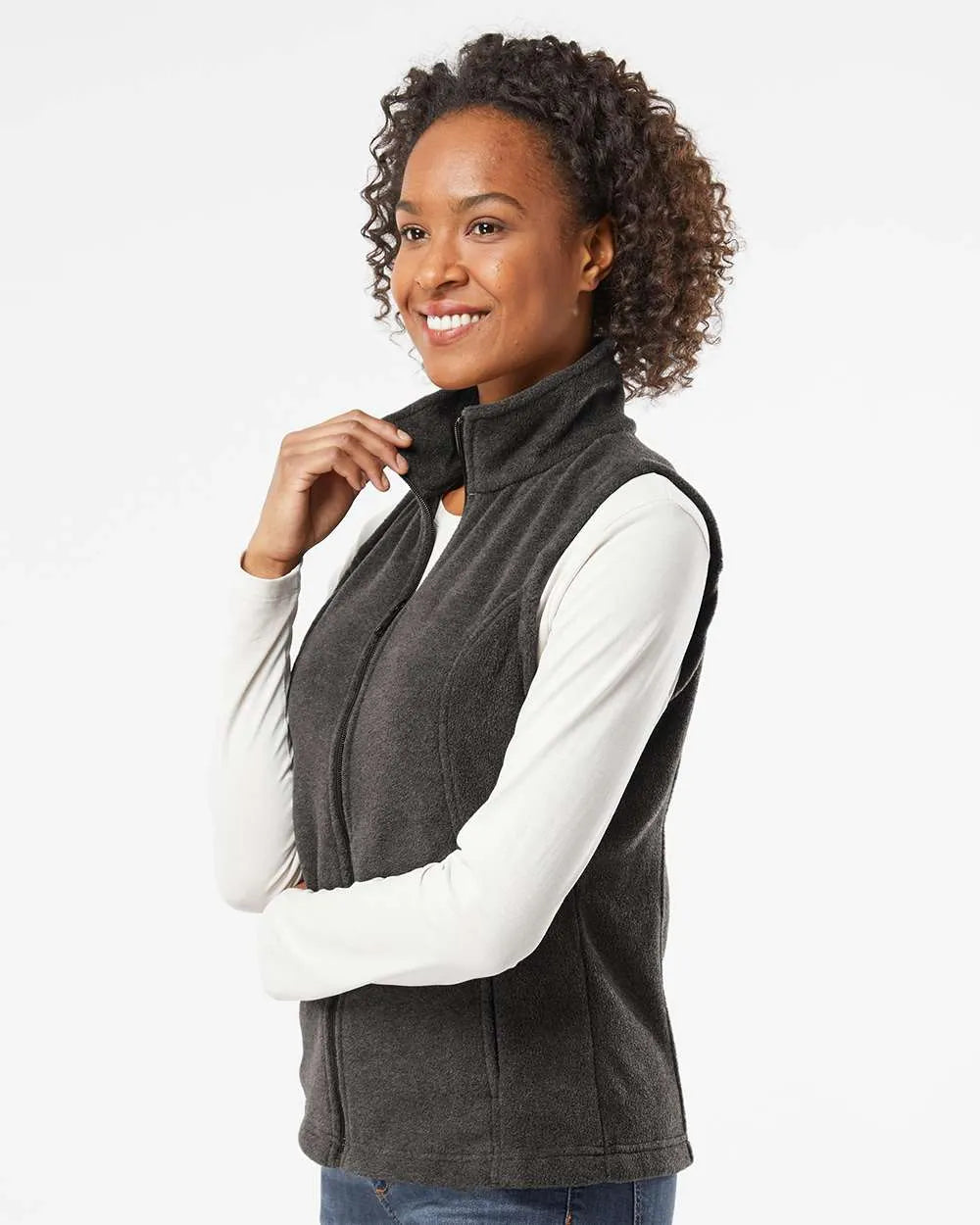 Women’s Benton Springs™ Fleece Vest Charcoal Heather_1