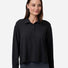 Women's Beyond Long Sleeve Loose Polo Black