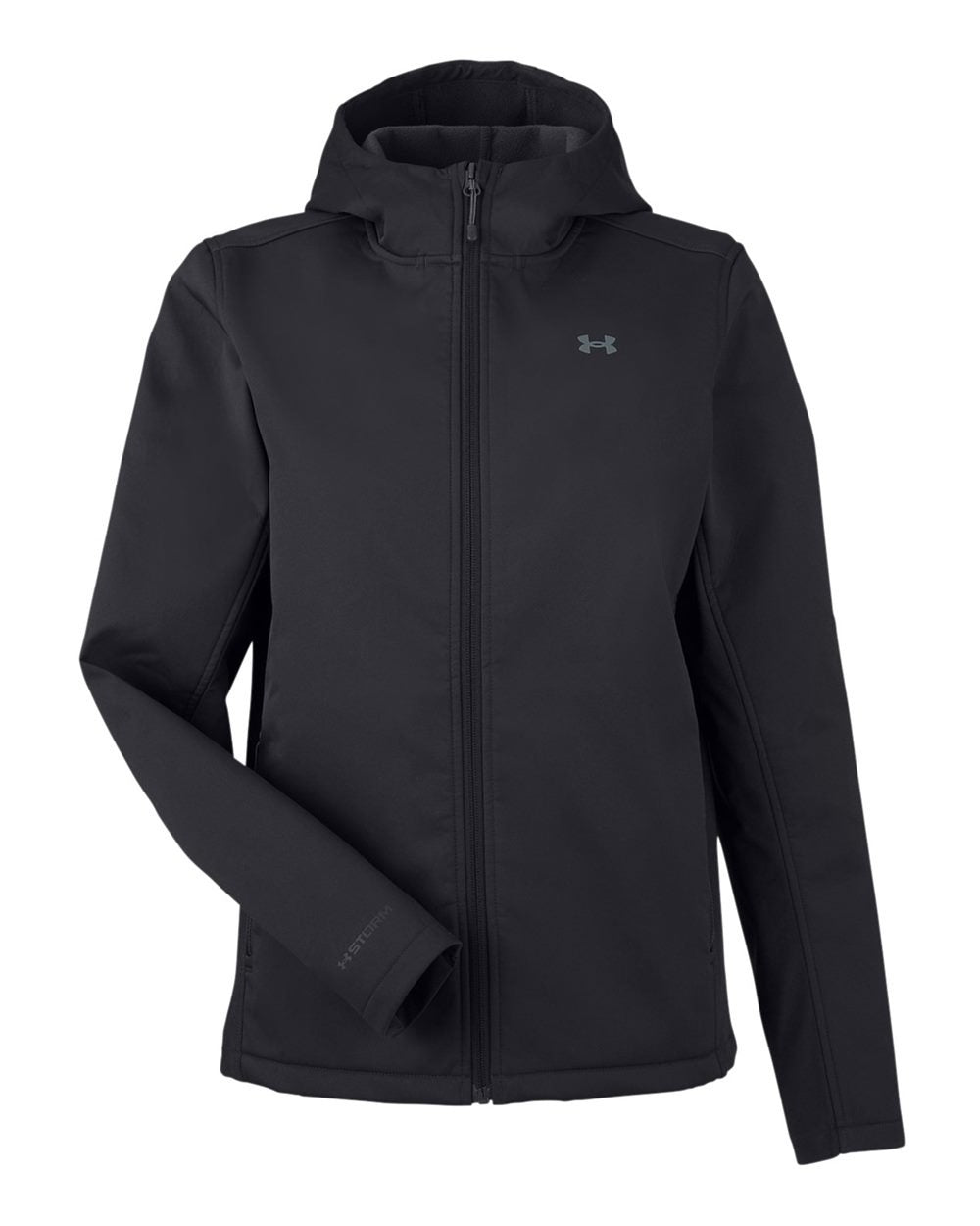 Women's ColdGear® Infared Shield 2.0 Hooded Jacket Black/ PTC Grey_3