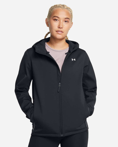 Women's ColdGear® Infared Shield 2.0 Hooded Jacket Black/ White