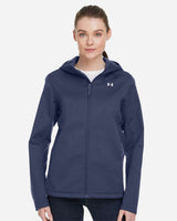 Women's ColdGear® Infared Shield 2.0 Hooded Jacket Midnight Navy/ White