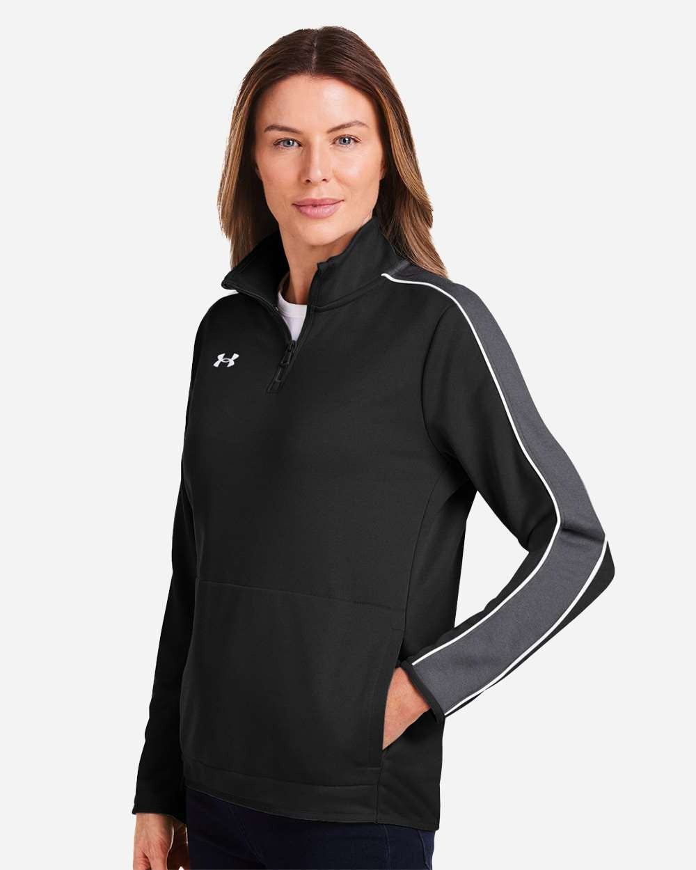 Women's Command 2.0 Quarter-Zip Pullover Black/ White_1