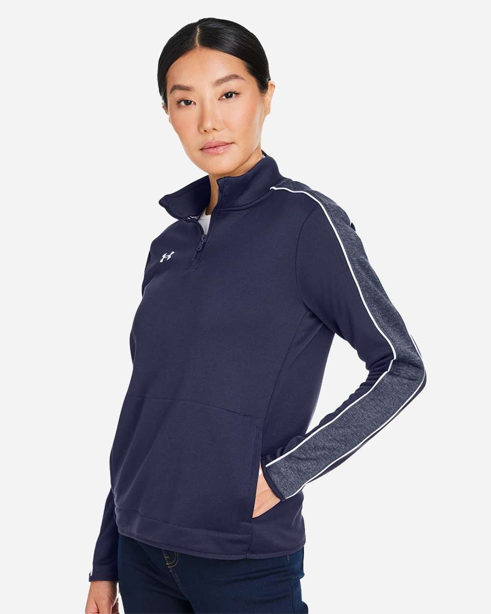 Women's Command 2.0 Quarter-Zip Pullover Midnight Navy/ White_1