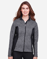 Women's Constant Full-Zip Sweater Fleece Jacket Black Heather/ Black