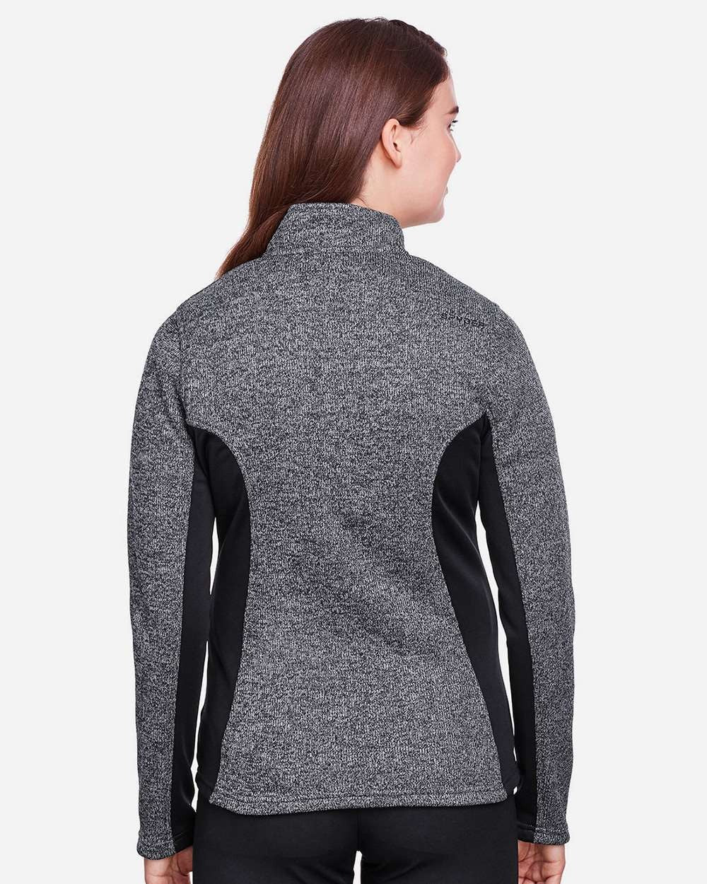 Women's Constant Full-Zip Sweater Fleece Jacket Black Heather/ Black_2