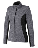 Women's Constant Full-Zip Sweater Fleece Jacket Black Heather/ Black_3