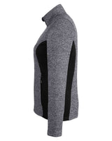 Women's Constant Full-Zip Sweater Fleece Jacket Black Heather/ Black_4