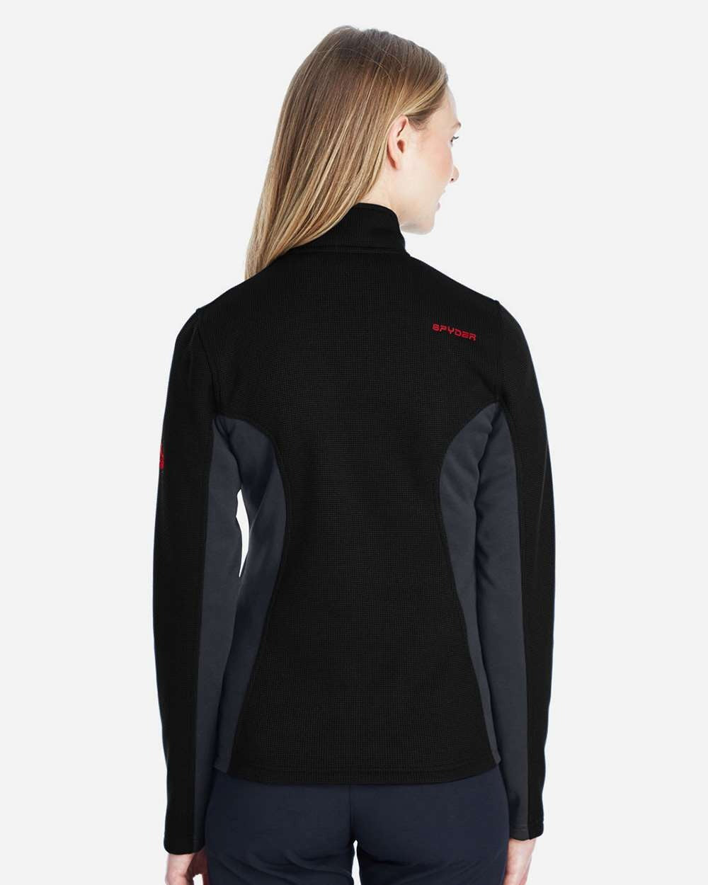 Women's Constant Full-Zip Sweater Fleece Jacket Black/ Polar/ Red_2