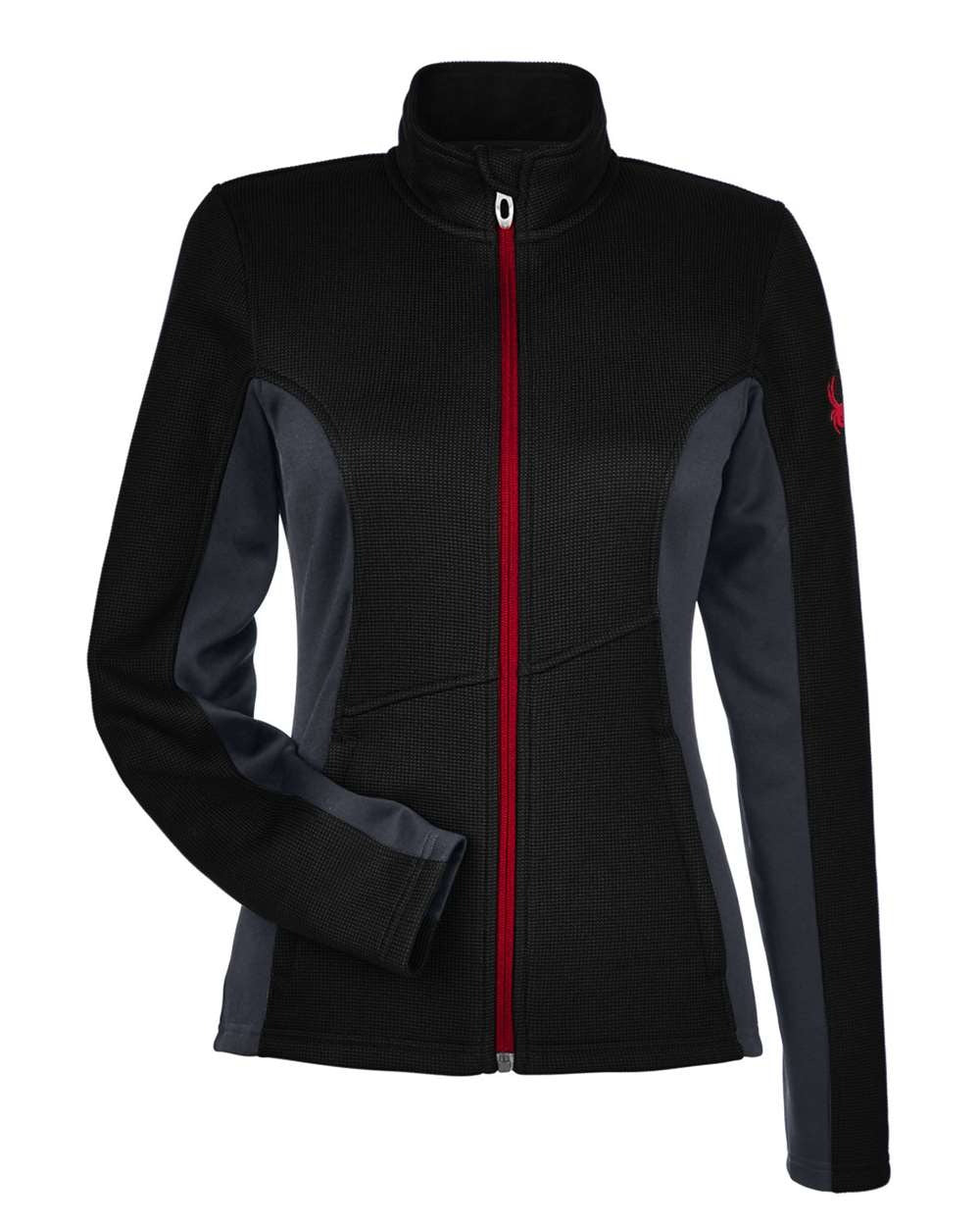 Women's Constant Full-Zip Sweater Fleece Jacket Black/ Polar/ Red_3
