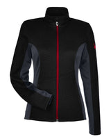 Women's Constant Full-Zip Sweater Fleece Jacket Black/ Polar/ Red_3