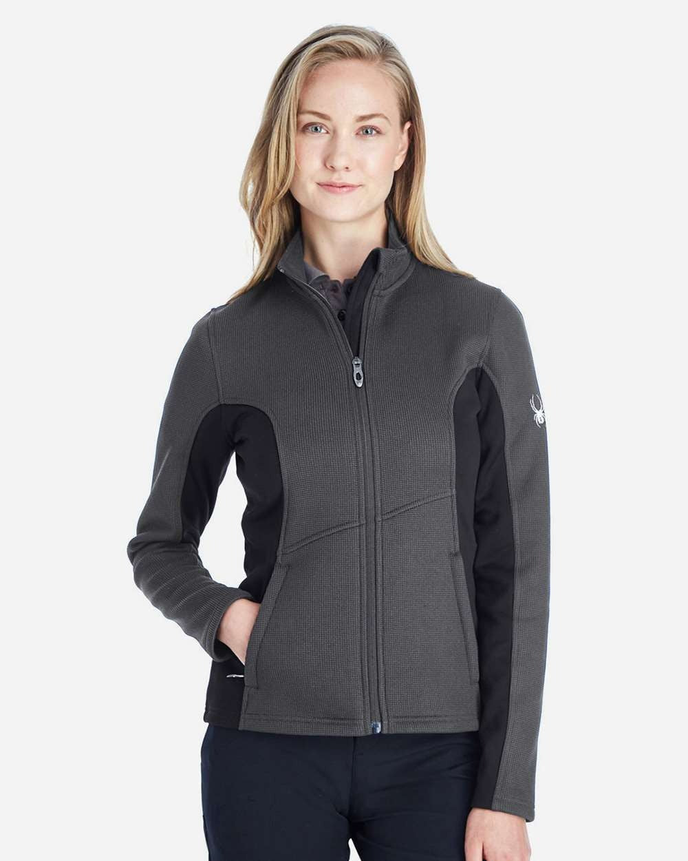 Women's Constant Full-Zip Sweater Fleece Jacket Polar/ Black/ White