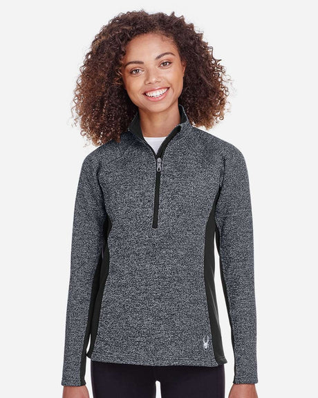 Women's Constant Half-Zip Pullover Sweater Black Heather/ Black