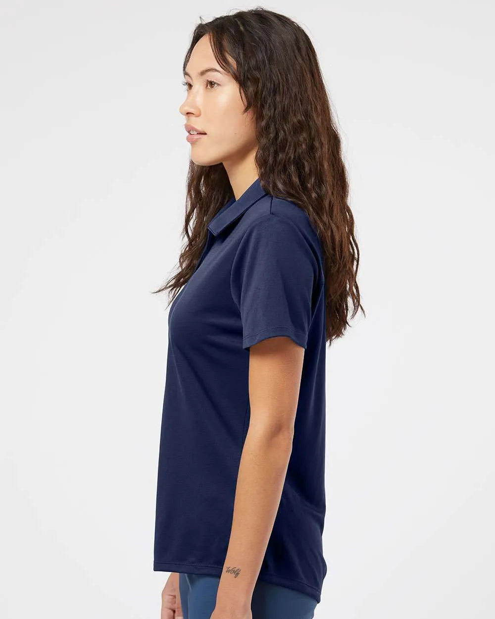 Women's Floating 3-Stripes Polo team navy blue/ white_1
