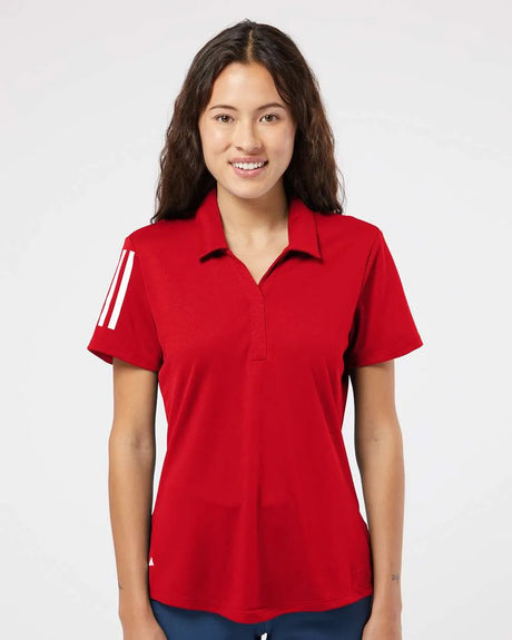 Women's Floating 3-Stripes Polo team power red/ white