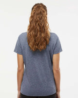 Women's Heathered Polo collegiate navy melange_2