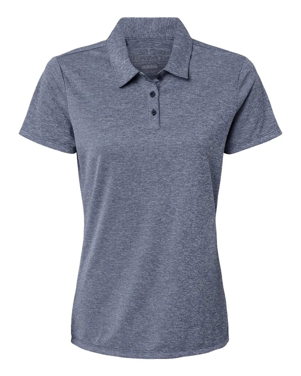 Women's Heathered Polo collegiate navy melange_3