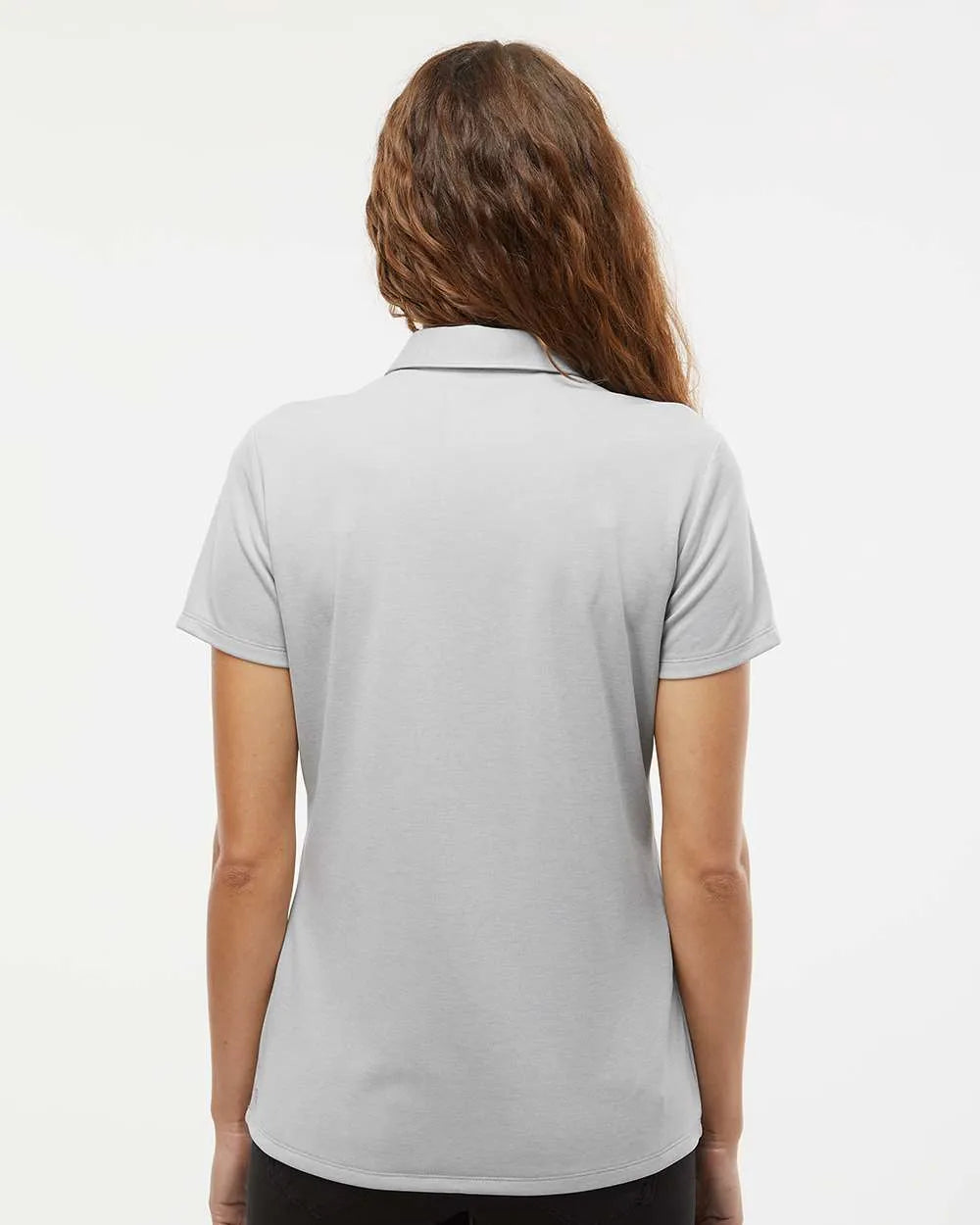 Women's Heathered Polo grey two melange_2