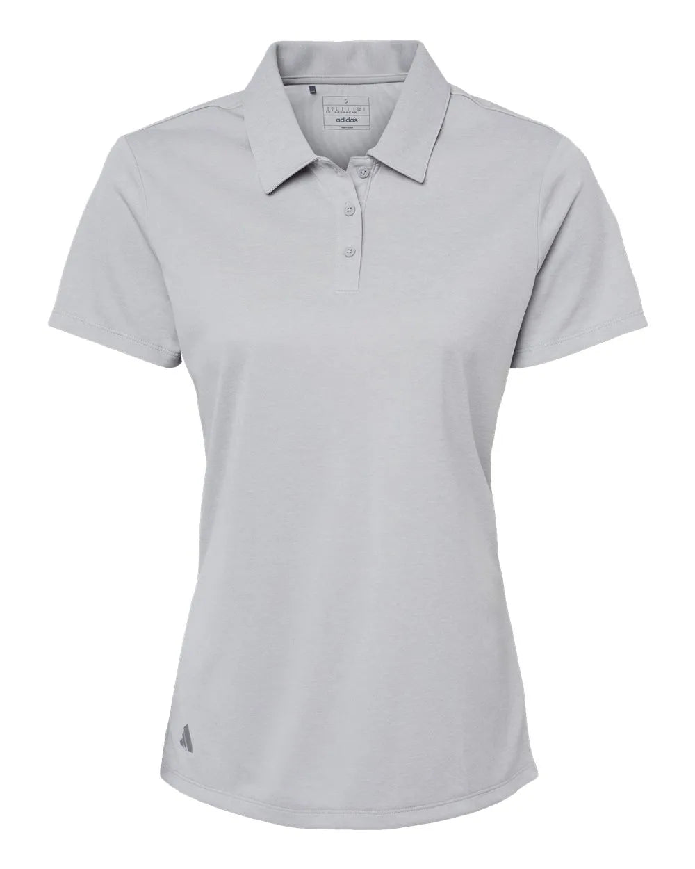 Women's Heathered Polo grey two melange_3