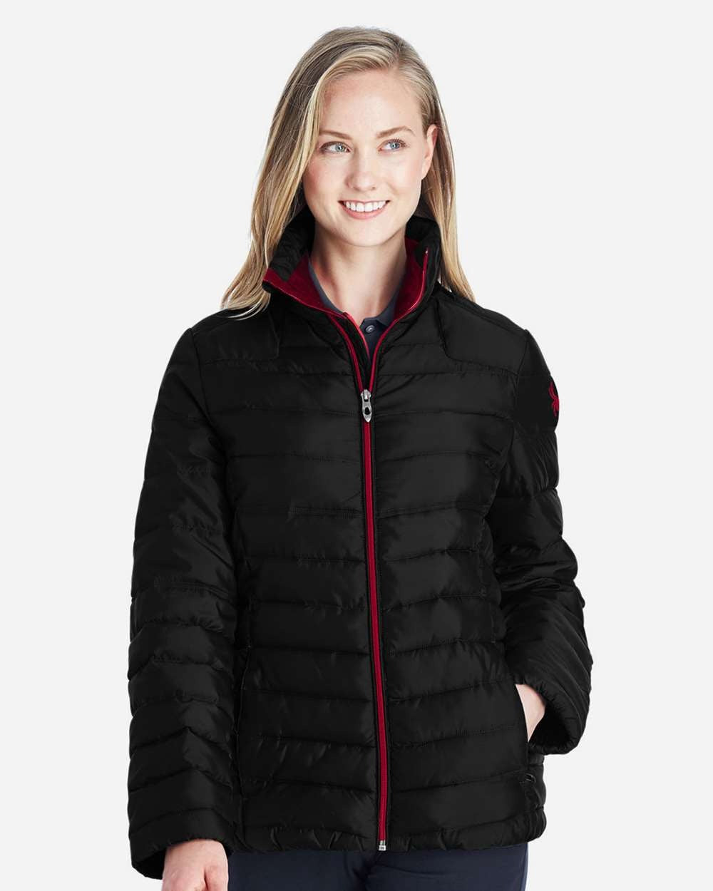 Women's Insulated Puffer Jacket Black/ Red