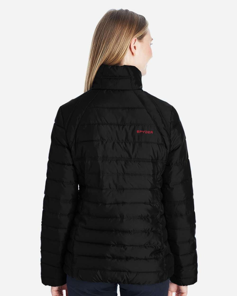 Women's Insulated Puffer Jacket Black/ Red_2