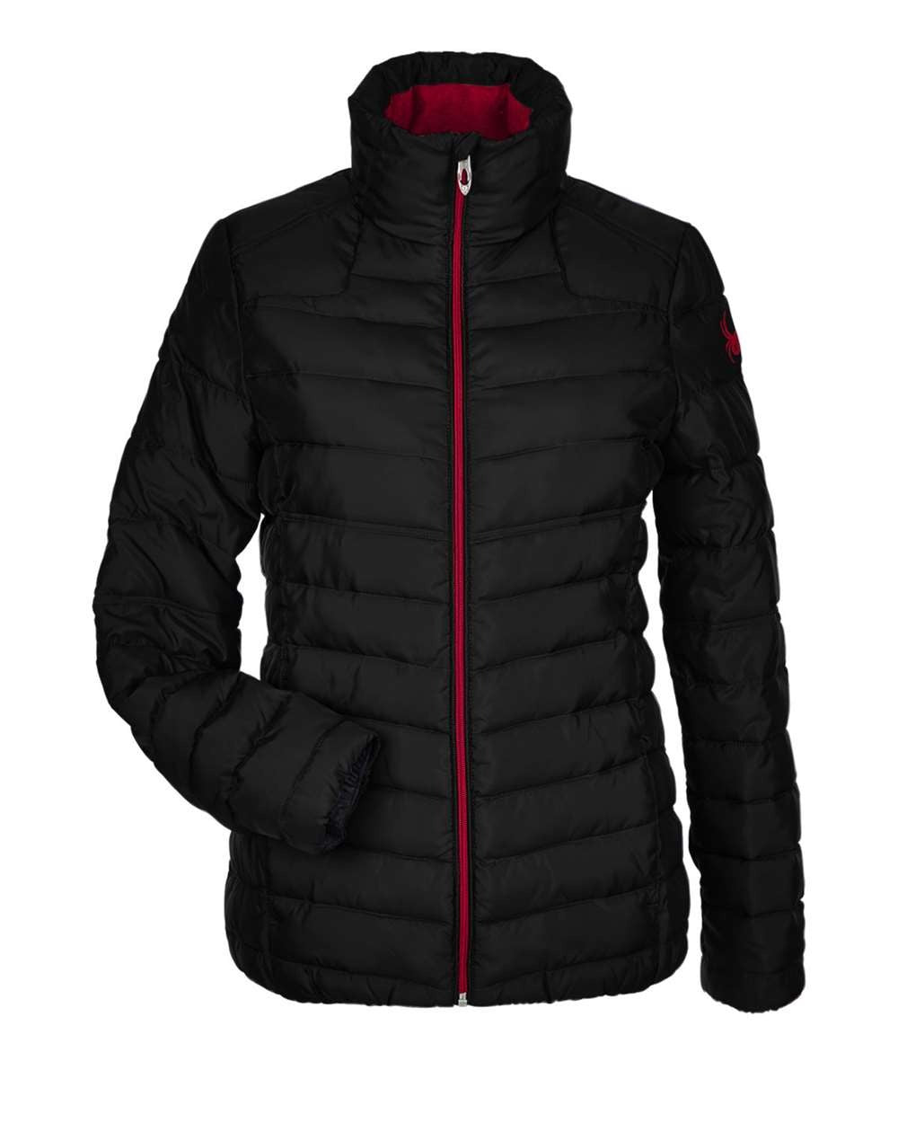 Women's Insulated Puffer Jacket Black/ Red_3