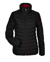 Women's Insulated Puffer Jacket Black/ Red_3