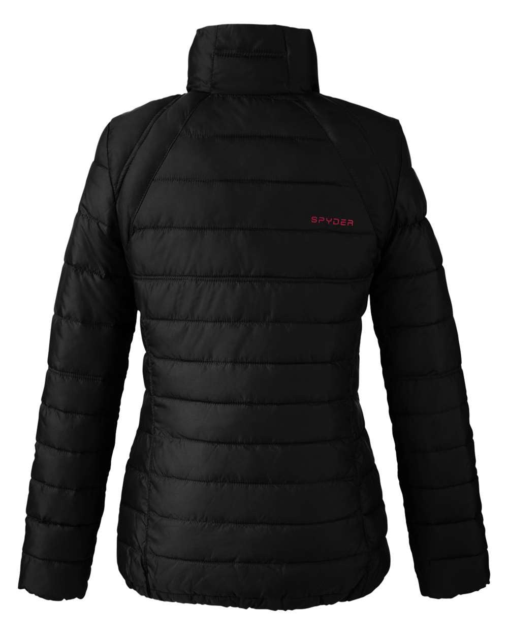 Women's Insulated Puffer Jacket Black/ Red_5