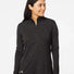 Women's Lightweight Mélange Quarter-Zip Pullover black melange