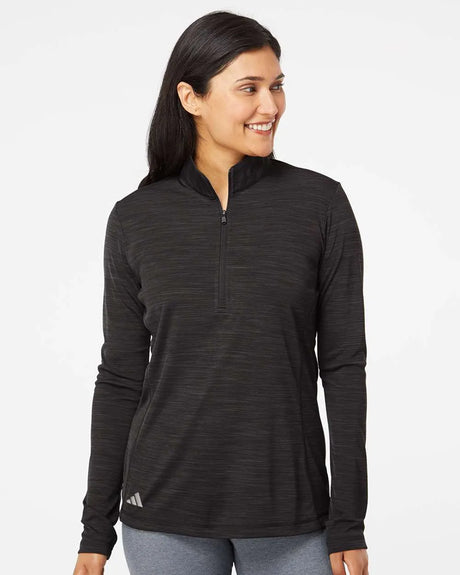 Women's Lightweight Mélange Quarter-Zip Pullover black melange