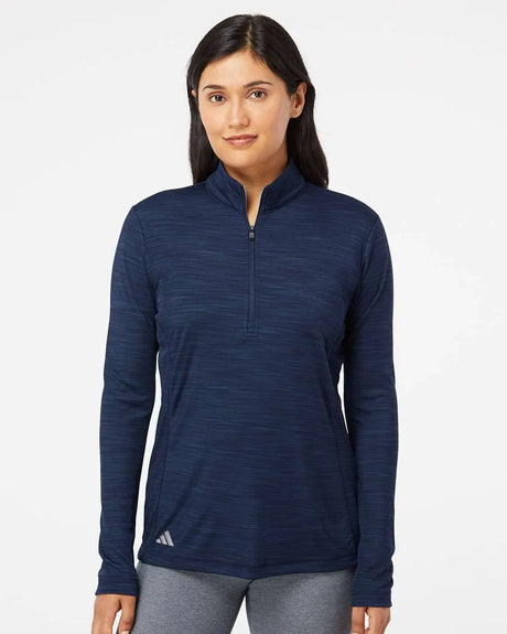 Women's Lightweight Mélange Quarter-Zip Pullover collegiate navy melange