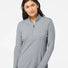 Women's Lightweight Mélange Quarter-Zip Pullover mid grey melange