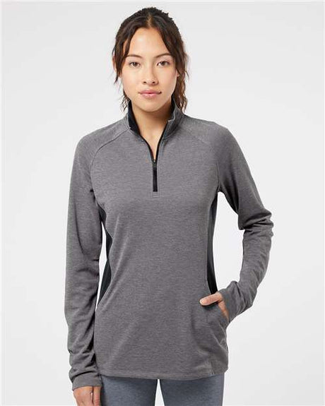 Women's Lightweight Quarter-Zip Pullover-Black Heather/ Carbon-2