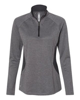 Women's Lightweight Quarter-Zip Pullover black heather/ carbon_3